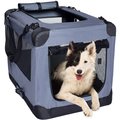 Arf Pets Dog Soft Crate 36 Inch Kennel – Soft Sided 3 Door Folding Travel Carrier APSC0036